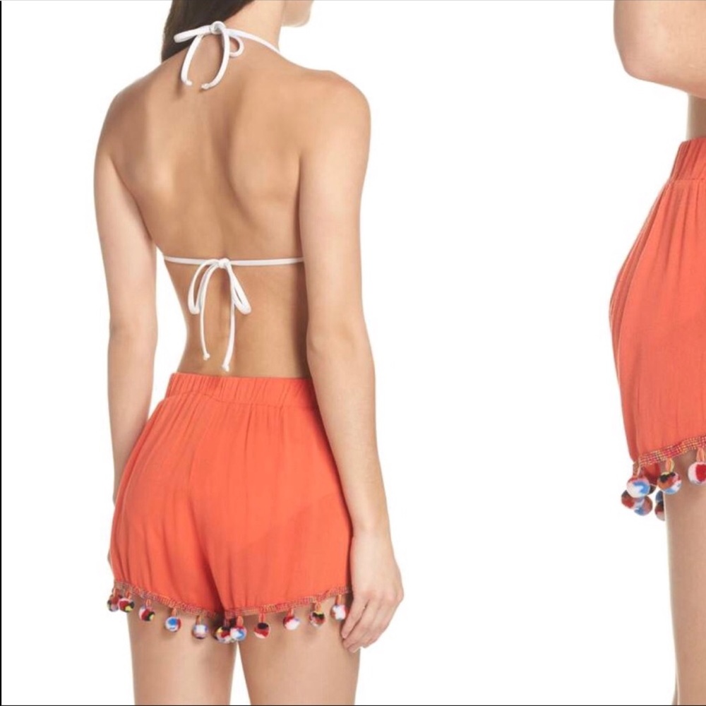 Surf Gypsy Red Pom Pom Shorts - Picture 2 of 7